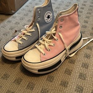 Converse Women's High-Top Sneakers - Pink and Blue